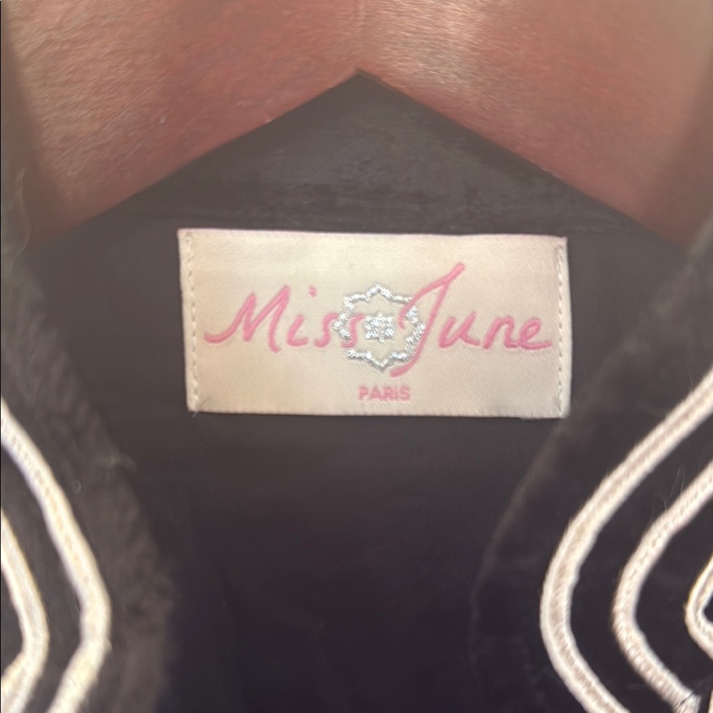 Miss June 💥 Paris. Black Embroidered Women's Jacket - Picture 2 of 4